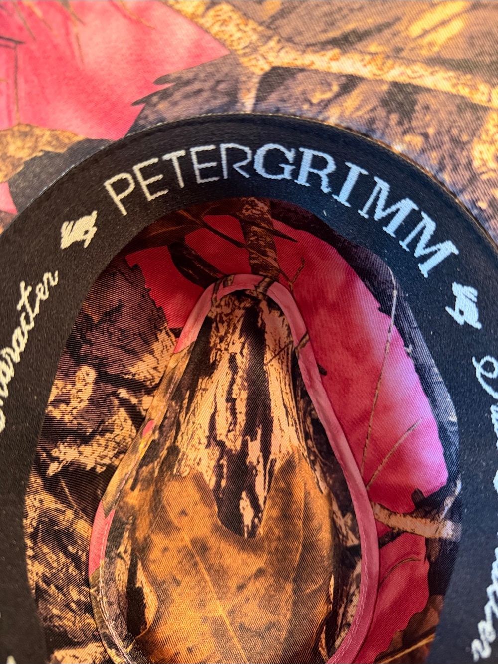 Mossy Oak Peter Grimm NWT Coastal Cowgirl Pink Camouflage Cowboy Hat One Size - Picture 9 of 10